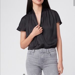 Paige Black Blouse Dijon Bodysuit XS